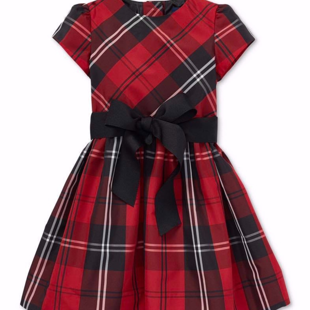Ralph Lauren Tartan Red Plaid Dress Set - 12M